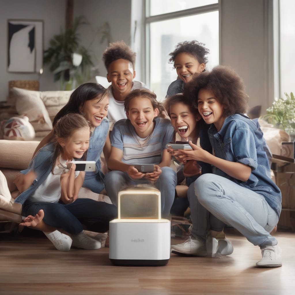 Kids using First Light voice tutor